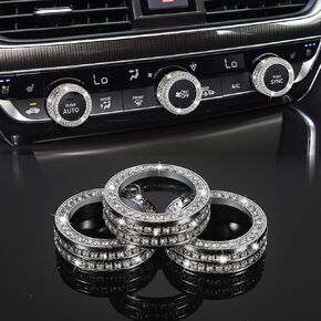 TOMALL Bling AC Air Conditioning Knob Compatible with Honda Accord 2018-2020 AC Climate Knob Button Trim Car Center Console Switch Cover Crystal Air Conditioner Control Switch Knob Accessories for Car