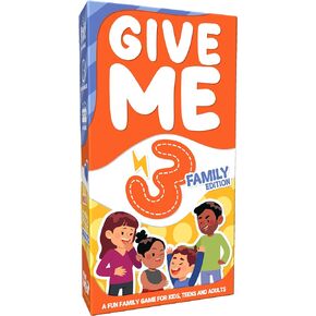 GIVE ME 3 Family - Award Winning Fast Paced and Hilarious Party Game | 10 Second Rule Card Game for Kids, Teens and Adults | Easy to Learn, 15-Minute Round | 2+ Players - Age 6+