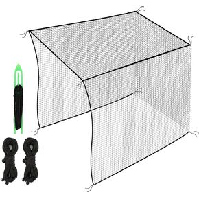 10x10x10ft Golf Net Without Frame, Golf Batting Cage Net with Quick Installation Tool and Rope, Golf Practice Net for Indoor, Outdoor, Ceiling, Garage, Driver, Golf Simulator, Impact Screen