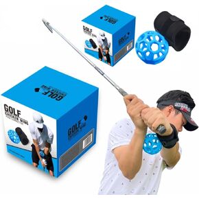 Golf Swing Trainer Ball, Golf Wrist Trainer, Smart Ball Golf Training Aid with Adjustable Wrist Strap,Portable Golf Smart Ball Posture Correction Training for Beginner Golfer Men Women