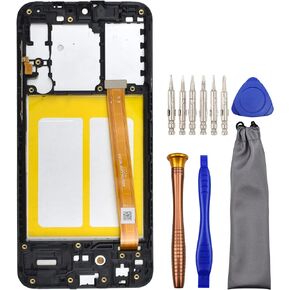 Complete Screen LCD Digitizer Touch Assembly Replacement for Samsung Galaxy A10e SM-A102U SM-S102DL with Tool Kit and Screen Frame Installed Black 5.83"