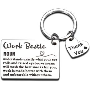 Coworker Gifts Keychains for Women Female Friend Work Bestie Boss Lady Day Appreciation Christmas Employee Supervisor Leader Manager Colleague Leaving Retirement Thank You Farewell Going Away Birthday