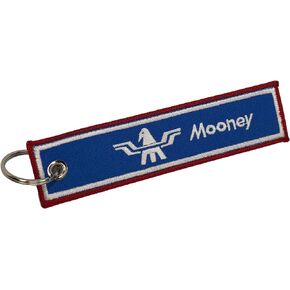 Mooney Pilot Aviation Key Chain - Mooney Aircraft - Woven Cotton Key Tag - Aircraft Airplane Mooney