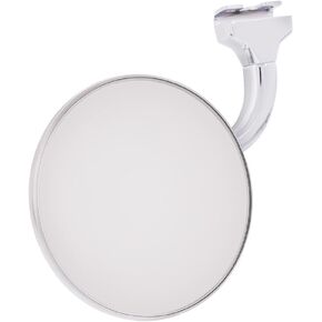 United Pacific C5001-1 Polished Stainless Steel 3" Curved Arm Peep Mirror, Flat Mirror, Chrome Plated, Easy Install – ONE Mirror