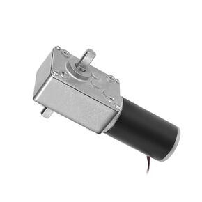 uxcell Double Shaft Worm Gear Motor DC 24V 15RPM High Torque Speed Reduction Motor with Metal Gearbox