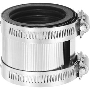uxcell Flexible Pipe Coupling, 53-61mm Pipe Connector with Stainless Steel Hose Clamps Stainless Steel Pipe Repair Clamp for Plastic and Metal Pipes