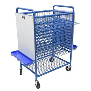 Angeles Mobile Drying Rack for Classroom, Rolling Art Cart Organizer for Kids, Multi-Purpose, Blue in Kuwait