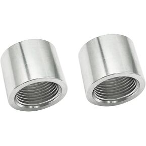 Female 1 inch NPT Weld On Bung, 1" Weldable Bung Fuel Tank Fitting, Pack of 2, Aluminum Natural