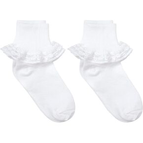 Country Kids Baby Girls Rose Chain Lace Socks