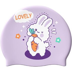 Swim Cap for Kids, YondestStars Swimming Cap for Girls Boys Children Age 3-10, Silicone Bathing Caps for Long and Short Hair