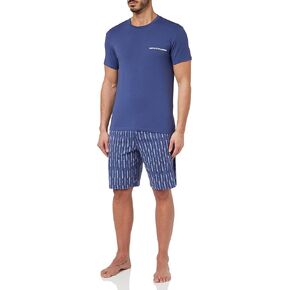 Emporio Armani Men's All Over Vertical Logo Pajamas