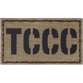IR Tan TCCC Tactical Combat Casualty Care TC3 MEDEVAC CASEVAC Dustoff 2x3.5 Hook Patch