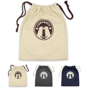 GoSports Cornhole Bean Bag Tote Carry Case - Fits 8 Bean Bags - Gray, Navy, or Natural