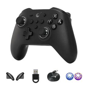 AKNES Gulikt KK3 Pro Controller, 1000Hz Polling Rate for Wins, Hall Joysticks and Triggers, Wireless Controller for Windows/Switch/Android/iOS/macOS/Steam Deck, Maglev/Rotor/HD Vibration - Black