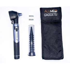 Otoscope with Light - Premium Otoscope Set with Fiber Optic Illumination - Ear Infection Detector - Comprehensive Ear Scope for Examination at Home - Purple