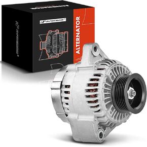 A-Premium Alternator Compatible with Honda Accord 1998 1999 2000 2001 2002 & Acura CL 1998-1999, L4 2.3L, 80A 12V CCW 6-Groove Pulley, Replace# 101211-9990, 31100-PAA-A01, 400-52038