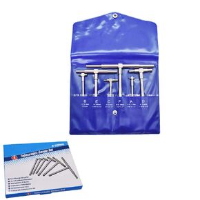 findmall 6Pcs Telescoping Gage Set 5/16" - 6" Range T-Bore Hole Gauges w/Pouch 8mm-150mm Adjustable Precision Telescopic T Bore Hole Gauges