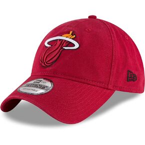 NBA Miami Heat Adult Men NBA Core Classic 9Twenty Adjustable Cap,OSFA,Red