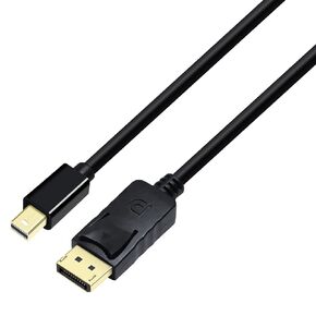 4K Mini Displayport to Displayport Cable 6ft Display Port 4K@60Hz, 1080p 2K@144Hz Mini DP to DP Cord for Computer Monitor Gaming Laptop PC TV Graphics Card