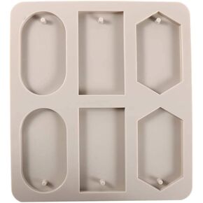 Silicone Soap Molds 6 Cavities Silicone Baking Mold Rectangle Ellipse Hexagon Mold for DIY Soap Candle Chocolate Candy Ice