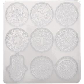 HomeSoGood 7 Chakras Stone Resin Moulds,Silicone Mould Jewelry Casting Tool Epoxy Home Decorations Silicone Moulds