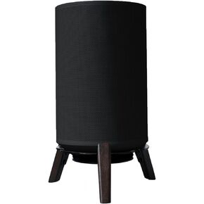 shinar Real Wood Desktop Speaker Stands,Table Desk Stand Compatible for Sonos Era 100 with Cable Management Table Wooden Mount Holder for sonos 100 (Black)