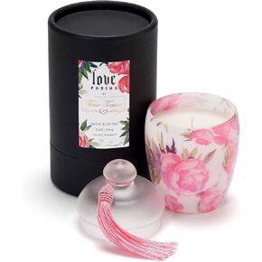 Luxury Candle Gifts for Women - Peony & Lychee Scented - Natural Soy Coconut Wax Blend - Elegantly Gift Packaged - 50-Hour Smoke-Free Burn Time in Saudi Arabia