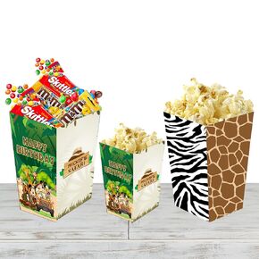 Mouse Safari Popcorn Box | Candy Box | 12 pack (Small Happy Birthday)