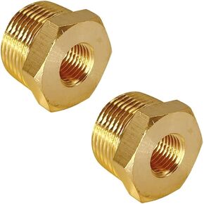Brass Reducing Bushing, 3/4" Male X 1/4" Female NPT, (2 Pack)