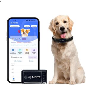GPS Pet Tracker, Activity Monitor for Dog, Real-Time Location & Escape Alerts & Virtual Fences, No Monthly Fee & Support Multi User Co-Monitoring, Waterproof & Drop-Proof
