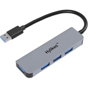 USB 3.0 Hub, 4 Ports USB 3.0 Hub with 5Gbps Data Transfer for Laptop,Dell, Chromebook,Keyboard,Mouse,HDD,iPhone 15/15 Pro,Galaxy S23, and More