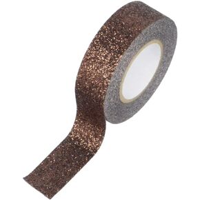 Best Creation GTS012 Glitter Tape, 15mm by 5m, Brown