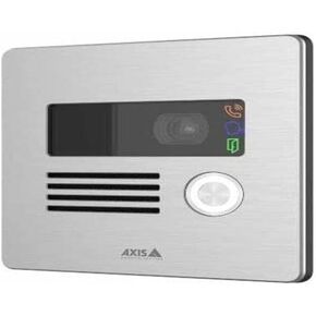 AXIS I8016-LVE Network Intercom Video Door Phone Sub Station, 4.9" x 4.9", Black