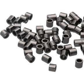 The Beadsmith Tube Crimp Beads, 2.5 x 2.5mm, 100 Pieces, Black Oxide Color, Uniform Cylindrical Shape, No Sharp Edges, Designed to Secure The Ends of Jewelry Stringing Wires and Cables