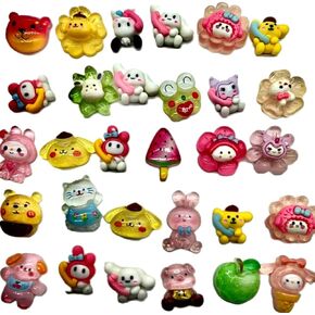 20pc Mix Resin Flatback Cartoon Princess Cute Girls Embellishments, DIY Craft Ornament Hair Clip Phone Case Decors15mmx20mm
