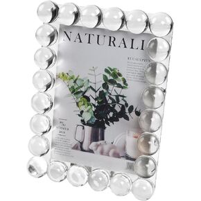 Crystal 5x7Inch Picture Frame Decor, Wedding Frame Tabletop Display, Display Pictures 5''x 7'', Comes with Gift Box