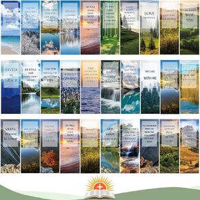 Outus 120 Pieces Bible Bookmarks Inspirational Christian Book Marks Scripture Motivational Book Marks Religious Cards Bulk for Women Men Supplies(Classic Style)