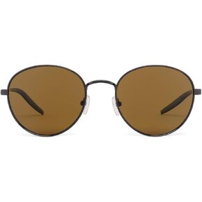 Bnus Round Titanium frame corning glass lens polarized sunglasses for men women shades UV400 protection