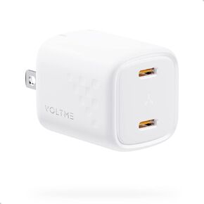 VOLTME USB C Charger, 30W Fast Charger Block, 2 Port Compact Charger with Foldable Plug for MacBook Air, iPhone 14 Pro/14 Pro Max/13/12, Pixel, Galaxy, iPad/iPad Mini, and More