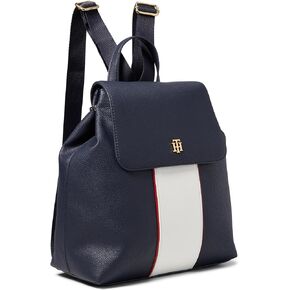 Tommy Hilfiger Chloe II Flap Backpack, Navy/White