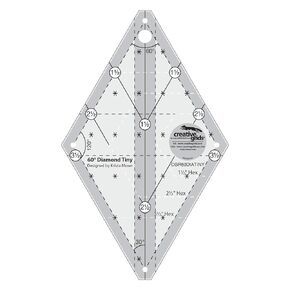 Creative Grids 60 Degree Tiny Diamond Ruler CGR60DIATINY, Clear