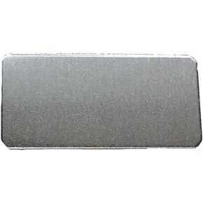 RMP Stamping Blanks, 1 Inch x 2 Inch Rectangle with Rounded Corners, Aluminum 0.063 Inch (14 Ga.) - 50 Pack