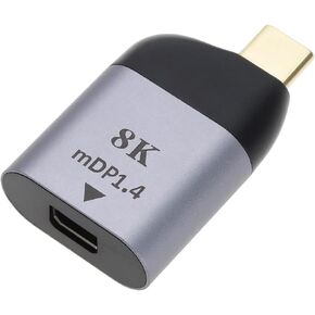 USB C to Mini Displayport Adapter USB Type C Male to Mini DP Female HD Adapter for Phone TV Laptop Tablets Projector Monitor