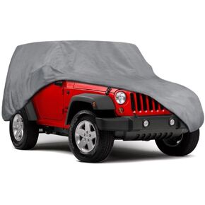 Outdoor Car Cover for Jeep Wrangler 2 Door - All Weather Protection SUV Waterproof Cover