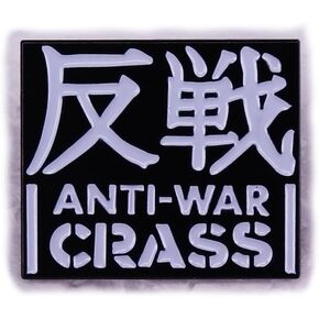 Anti-War Crass Classic Punk Anarchy Rock Band Anarchy 1.1" Enamel Pin Badge