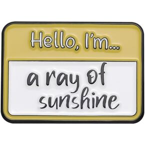 I'm A Ray Of Sunshine Yellow Dialog Box Enamel Pin Dopamine Color Scheme Letter Dialog Badge Brooch For Backpacks