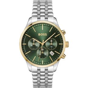 BOSS Avery Men's 42mm Chronograph Stainless Steel Case and Link Bracelet Watch, Water Resistant up to 5ATM/50 Meters, Business Elegance