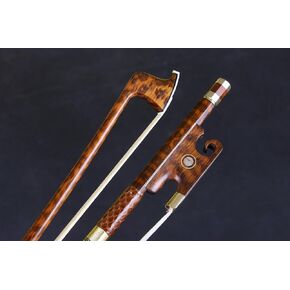 Yinfente 4/4 Full Size Violin Bow Advance Snakewood Letterwood Violin bow Natural Bow Hair pernambuco Level