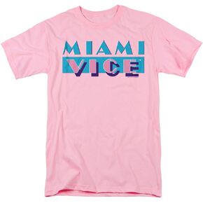 Miami Vice Logo Unisex Adult T-Shirt, Pink, X-Large