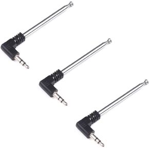 Mini FM Radio Antenna 3.5mm Male Telescopic FM Antenna 3-Pack Compatible with Portable Radio Indoor Stereo Receiver AV Audio Video Home Theater Receiver Mobile Cell Phone Bose Radio
